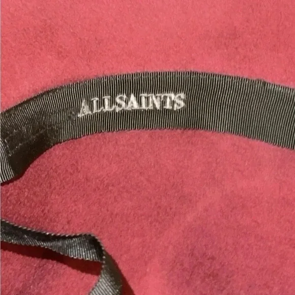 ALL SAINTS Designer Women’s Wool Logo Rivet Lux Fedora Wide Brim Hat - Picture 11 of 15